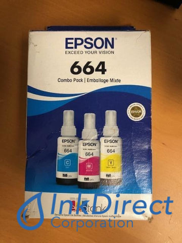 Genuine Epson T664520 Epson 664 Ink Jet Cartridge Cyan Magenta Yellow Ink Jet Cartridge , Epson - All-in-One ET 16500, 2500, 2550, 2600, 2650, 3600, 4500, 4550,