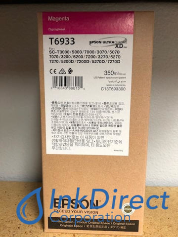 Genuine Epson T693300 T693 Ink Jet Cartridge Magenta Ink Jet Cartridge , Epson - InkJet Printer SureColor T3000, T500