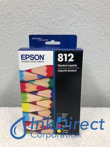 Genuine Epson T812120BCS T812120-BCS Epson T812 Ink Jet Cartridge Black & Color Ink Jet Cartridge , Epson - All-in-One Workforce Pro WF-7820, WF-7840, - Multi Function WorkForce EC-C7000, - Wide Format Printer Workforce Pro WF-7310,
