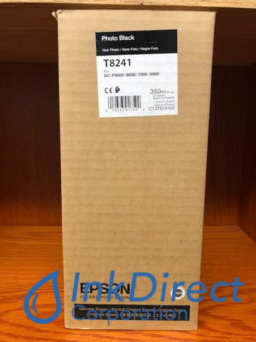 Genuine Epson T824100 T8241 Ink Jet Cartridge Photo Black P6000 P7000 P8000 P9000 Ink Jet Cartridge , Epson - InkJet Printer SureColor P6000, P7000, P8000, P9000