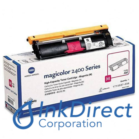 Genuine Konica Minolta 1710587006 1710587-006 Magicolor 2400 / 2500 High Yield Toner Cartridge Magenta