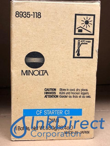 Genuine Konica Minolta 8935118 8935-118 Cf900 Developer / Starter Cyan Developer / Starter