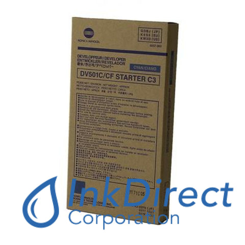 Genuine Konica Minolta 8937855 8937-855 C3 Dv501C Developer / Starter Cyan Developer / Starter