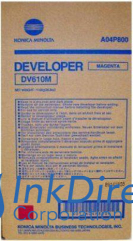 Genuine Konica Minolta A04P800 Dv-610M Dv610M Developer / Starter Magenta