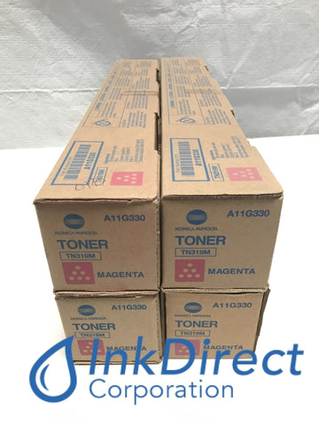 Genuine Konica Minolta A11G330 TN-319M TN319M Toner Cartridge Magenta ( Lot of 4 ) Toner Cartridge