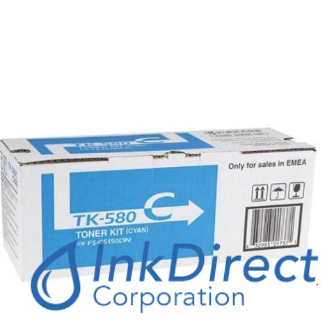 Genuine Kyocera Mita 1T02Ktcnl0 Tk-580C Tk580C Toner Cartridge Cyan