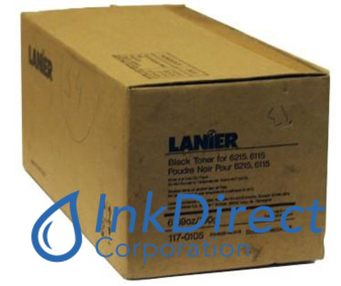 Genuine Lanier 1170105 117-0105 4 Toner + Bolttles Black , Lanier - Copier 6115, 6215