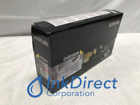 Genuine Lexmark 24B5806 Toner Cartridge Yellow XS734DE XS738DE CS736DN XS736DE Toner Cartridge , Lexmark - XS734DE, XS738DE, - Laser Printer CS736DN, - Multi Function XS736DE, Ink Direct Corporation
