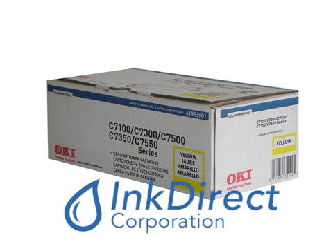 Genuine Okidata 41963001 Type C4 Toner Yellow Oki C7100 C7100N C7300 C7300DN C7300DXN C7300N C7350 C7350DN C7350DTN C7350HDN C7350N C7500