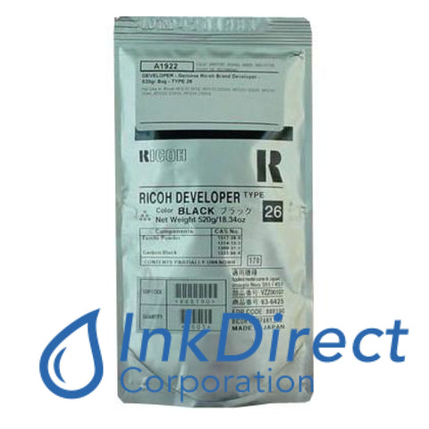 Genuine Ricoh B0799640 B079-9640 888190 Type 26 Developer / Starter Black