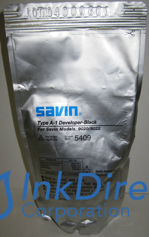 Genuine Savin 5409 Type A1 Developer Black , Savin - Copier 9015, 9022, 9150, 9180, C 9020, - Fax Laser 9210,