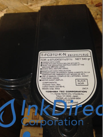 Genuine Toshiba TFC31UKN T-FC31U-K-N Toner Cartridge Black e-Studio 211C 311C