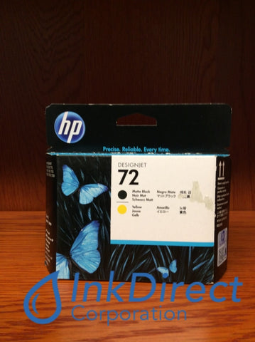 HP C9384A HP 72 PrintHead Matt Black & Yellow PrintHead , HP - InkJet Printer DesignJet T1100, T1120, T1200, T1300, T2300, T610, T620, T770, T790