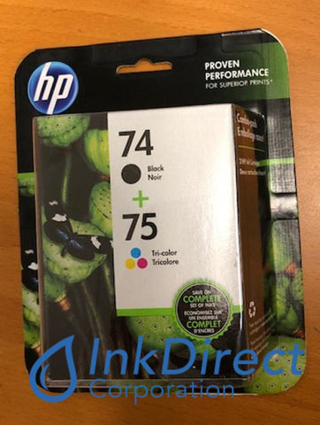 HP CC659FN SD419AN HP 74 75 Combo Pack ( CB335WN & CB337WN ) Ink Jet Cartridge Black & Color Ink Jet Cartridge , HP - All-in-One PhotoSmart C4240, C4250, C4280, C4380, C4385, D5345, D5360, - InkJet Printer DeskJet D4260, D4280, D4360, OfficeJet J5700, J5730, J5740, J5750, J5780, - Photo Printer PhotoSmart C5280