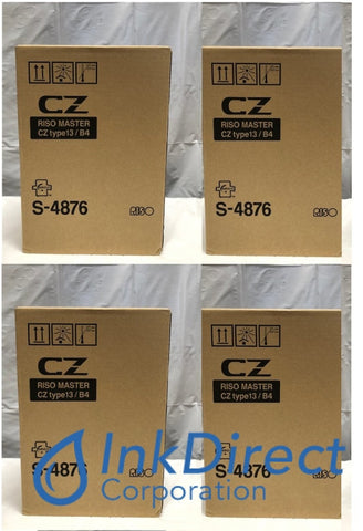 Riso G S4876 S-4876 CZ Type 13 / B4 (Lot of 4) Master Master , Riso G - Duplicator CZ 180,