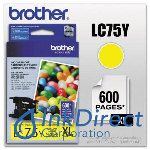 Genuine Brother Lc75Y Lc-75Y Ink Jet Cartridge Yellow