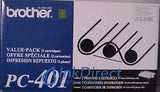Genuine Brother Pc401 - 2Pk Pc-401 - Ribbon Ctg Black