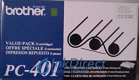 Genuine Brother Pc401 - 2Pk Pc-401 - Ribbon Ctg Black