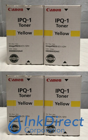 Genuine Canon 0400B003AA IPQ-1 Toner Cartridge (Lot of 4) Yellow ImagePress C1 C1 + Toner Cartridge , Canon - Digital Printer ImagePress C1, C1+,