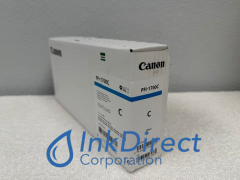 Genuine Canon 0776C001 PFI-1700C PFI-1700 Ink Tank Cyan Pro-2000 4000 4000S 6000S Ink Jet Cartridge , Canon&nbsp; &nbsp;- Wide Format Printer&nbsp; ImagePrograf Pro-2000,&nbsp; Pro-4000,&nbsp; Pro-4000S,&nbsp; Pro-6000S,