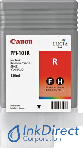 Genuine Canon 0889B001Aa Pfi-101R Ink Tank Red