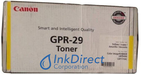 Genuine Canon 2641B004Aa Gpr-29 Toner Cartridge Yellow