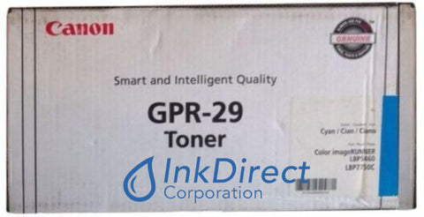 Genuine Canon 2643B004Aa Gpr-29 Toner Cartridge Cyan
