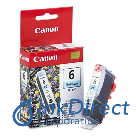 Genuine Canon 4709A003Aa Bci-6Pc Ink Jet Cartridge Photo Cyan