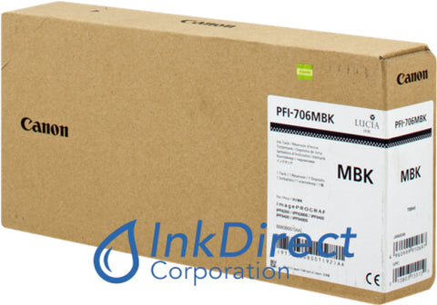 Genuine Canon 6680B001Aa Pfi-706Mbk Ink Jet Cartridge Matt Black