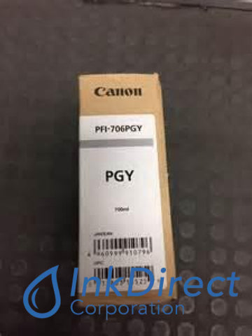 Genuine Canon 6691B001Aa Pfi-706Pgy Ink Jet Cartridge Photo Gray
