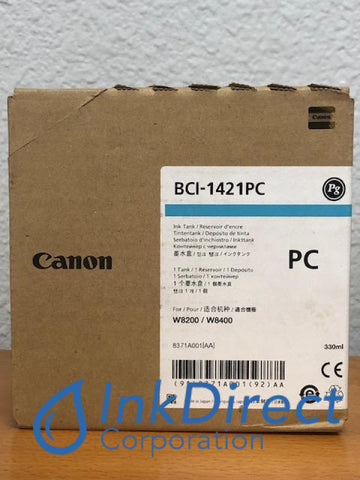 Genuine Canon 8371A001AA BCI-1421PC Ink Tank Photo Cyan Ink Tank , Canon - Wide Format Printer ImagePrograf W8200PG, W8400