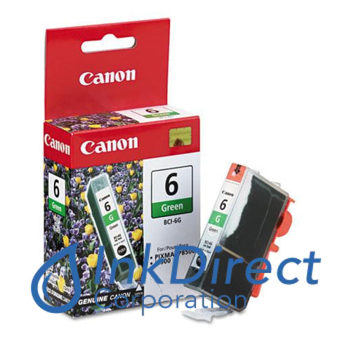 Genuine Canon 9473A003Aa Bci-6G Ink Jet Cartridge Green