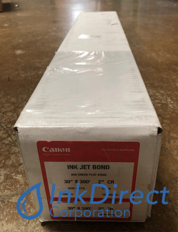 Genuine Canon T86500043 Ink Jet Bond Plotter Paper 20# Check Plot Bond Ink Jet Bond Paper , 30" x 300' 2" Core