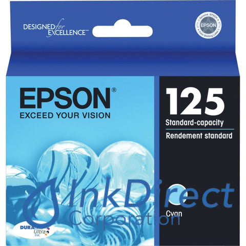 Genuine Epson T125220 125 Ink Jet Cartridge Cyan