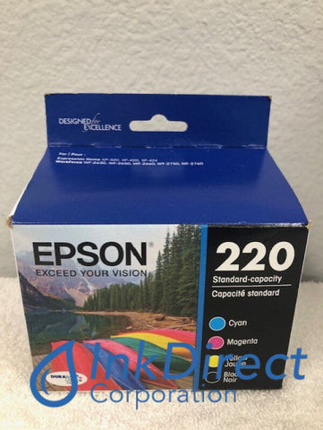 Genuine Epson T220120BCS T220120-BCS Epson 220 Ink Jet Cartridge Black & Color Ink Jet Cartridge , Epson   - All-in-One  Expression XP-320,  XP-420,  XP-424,  WorkForce  WF-2630,  WF-2650,  WF-2660,  WF-2750,  WF-2760