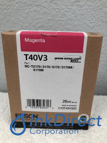 Genuine Epson T40V320 C13T40V320 T40V3 Ink Jet Cartridge Magenta T2170 T3170 T5170 T3170M T5170M Ink Jet Cartridge , Epson&nbsp; &nbsp;- InkJet Printer&nbsp; SureColor T2170,&nbsp; T3170,&nbsp; T3170M,&nbsp; T5170,&nbsp; T5170M,