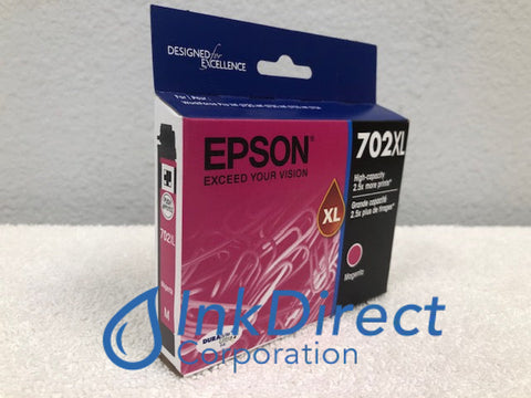 Genuine Epson T702XL320 702XL High Yield Ink Jet Cartridge Magenta WorkForce Pro 3720 Ink Jet Cartridge , Epson&nbsp; &nbsp;- All-in-One&nbsp; Workforce Pro WF-3720,&nbsp; WF-3730,&nbsp; WF-3733