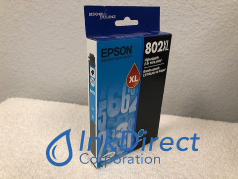 Genuine Epson T802XL220 T802XL Ink Jet Cartridge Cyan Ink Jet Cartridge , Epson &nbsp; - All-in-One &nbsp;Workforce Pro WF-4720, &nbsp;WF-4730, &nbsp;WF-4734, &nbsp;WF-4740,