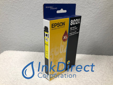 Genuine Epson T802XL420 T802XL Ink Jet Cartridge Yellow Ink Jet Cartridge , Epson &nbsp; - All-in-One &nbsp;Workforce Pro WF-4720, &nbsp;WF-4730, &nbsp;WF-4734, &nbsp;WF-4740,