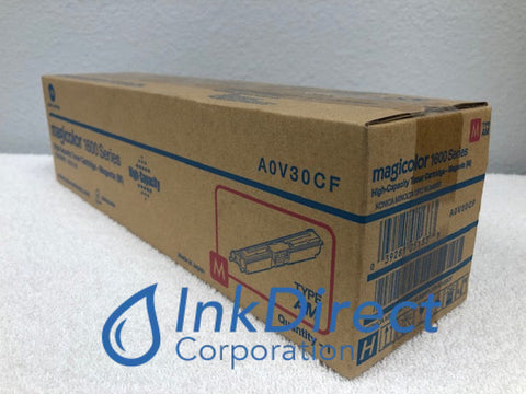 Genuine Konica Minolta A0V30CF High Yield Toner Cartridge Magenta , Konica-Minolta - Laser Printer MagiColor 1600W, 1650EN, - Multi Function MagiColor 1680MF, 1690MF,