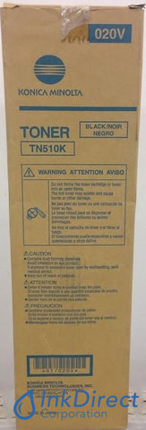 Genuine Konica Minolta A0Ym130 020V Tn-510K Tn510K - Standard Yield Toner Cartridge Black