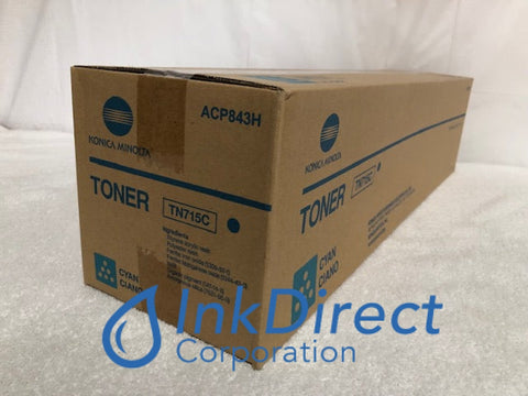 Genuine Konica Minolta ACP843H TN-715C TN715C Toner Cartridge Cyan BizHub C750i Toner Cartridge , Konica Minolta   - Multi Function  BizHub C750i,