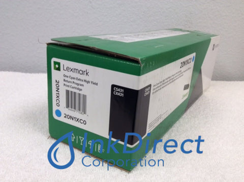 Genuine Lexmark 20N1XC0 Return Program Toner Cartridge Cyan CS431dw CX431adw Toner Cartridge , Lexmark &nbsp; - Laser Printer&nbsp; CS431dw, CX431adw