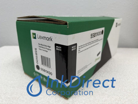 Genuine Lexmark 55B1X00 Return Program Toner Cartridge Black MS431dn 431dw MX431adn 431adw 432adwe Toner Cartridge , Lexmark &nbsp; - Laser Printer &nbsp;MS 431dn, &nbsp;431dw, &nbsp;MX &nbsp;431adn, &nbsp;431adw, &nbsp;432adwe,