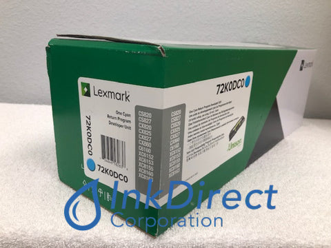 Genuine Lexmark 72K0DC0 Return Program CS820 Developer Unit Cyan CS820 CS827 CX825 CX827 CX860 Developer Unit , Lexmark&nbsp; &nbsp;- Laser Printer&nbsp; CS 820de,&nbsp; 820dte,&nbsp; 820dtfe,&nbsp; 827de,&nbsp; CX&nbsp; 820de,&nbsp; 820dtfe,&nbsp; 825de,&nbsp; 825dte,&nbsp; 825dtfe,&nbsp; 827de,&nbsp; 860de,&nbsp; 860dte,&nbsp; 860dtfe,