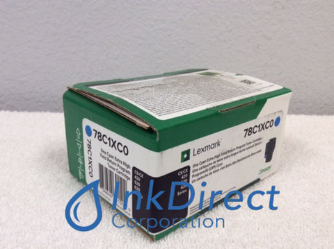 Genuine Lexmark 78C1XC0 Return Program Toner Cartridge Cyan CS421dn CX421adn CS521dn CS622de Toner Cartridge , Lexmark &nbsp; - Laser Printer &nbsp; CS421dn, &nbsp;CS521dn, &nbsp;CS622de, &nbsp; - Multi Function &nbsp; CX421adn, &nbsp;CX522ade, &nbsp;CX622ade, &nbsp;CX625ade, &nbsp;CX625adhe,