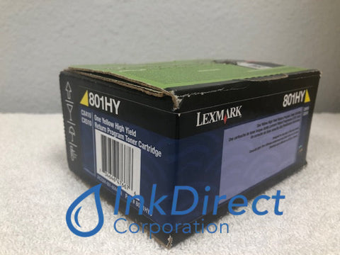 Genuine Lexmark 80C1HY 801HY Return Program Toner Cartridge Yellow CX410DE CX410DTE CX410E CX510DE CX510DHE CX510DTHE Toner Cartridge , Lexmark - Multi Function CX410DE, CX410DTE, CX410E, CX510DE, CX510DHE, CX510DTHE,