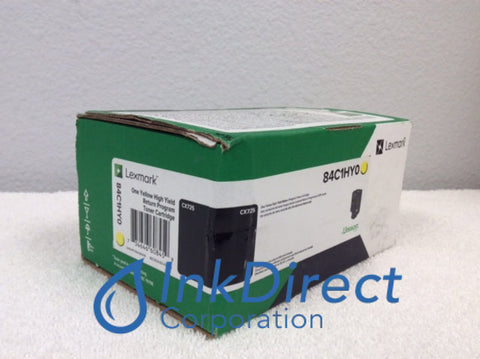 Genuine Lexmark 84C1HY0 CX725 Return Program Toner Cartridge Yellow Toner Cartridge , Lexmark &nbsp; - Laser Printer &nbsp;CX 725de, &nbsp;725dhe, &nbsp;725dthe,