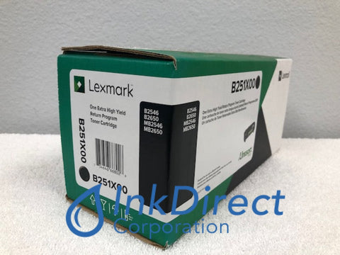 Genuine Lexmark B251X00 Return Program Toner Cartridge Black Toner Cartridge , Lexmark   - Laser Printer   B2546dn,  B2546dw,  B2650dn,  B2650dw,  MB2546ade,  MB2546adwe,  MB265 , Ink Direct Corporation