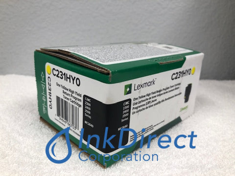 Genuine Lexmark C231HY0 Return Program Toner Cartridge Yellow C2425 C2535 MC2425 MC2535 MC2640 Toner Cartridge , Lexmark   - Color Printer   C2425,  C2535,  MC2425,  MC2535,  MC2640